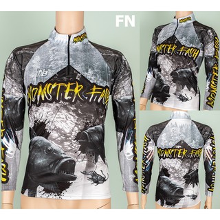 เสื้อตกปลา,ปั่นจักรยาน FN Black Gold MONSTER Fish ป้องกันแสง UV