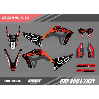 สติ๊กเกอร์วิบาก Honda CRF 300L 2021 ทั้งคัน Graphic kit สติ๊กเกอร์เคลือบเงา สุดคุ้ม