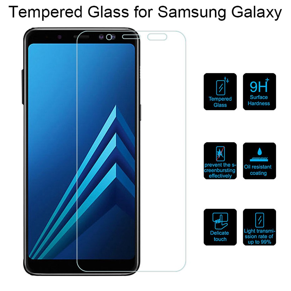 ฟิล์มกระจกนิรภัยกันรอยหน้าจอสํ compatible for Samsung Galaxy S21 FE Ultra S30 Plus A3 A5 A7 A8 A9 J1