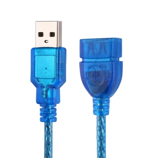 สายเคเบิลต่อขยาย USB 2.0 2.0 ตัวผู้ เป็น USB 2.0 ตัวเมีย 1 1.5 2 3 เมตร ป้องกันการรบกวน สีฟ้า