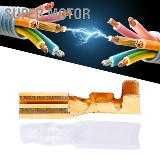 Super Motor 100 Pair Crimp Terminal Connector 2.8mm Gold Brass Car Speaker Electric Wire Connectors Set