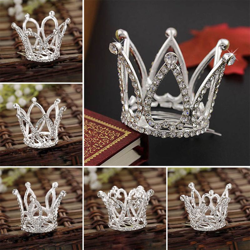 WIT Crown สําหรับทารกการถ่ายภาพ Props สําหรับ Rhinestone สําหรับ Photo Studio เครื่องประดับผมเจ้าหญิ