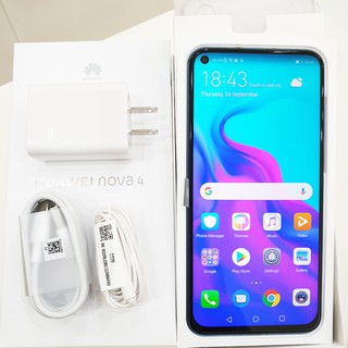 Huawei Nova 4 (ROM128 RAM8) เครื่องโชว์ศูนย์ สเปคเรือธง เร็วแรง เครื่องศูนย์ไทย สภาพ 99.9%