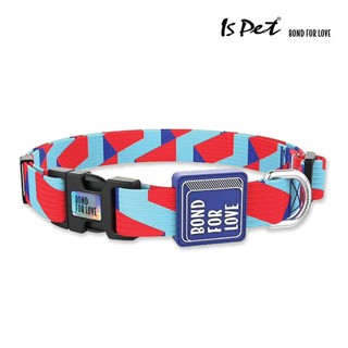 ISPET - lightweight+Series Collar (CL0062) ปลอกคอสุนัข สีฟ้า-แดง