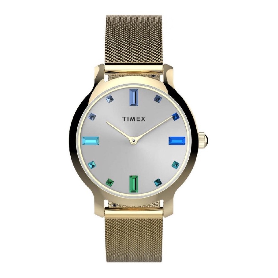 Timex TW2U86900 TRANSCEND นาฬิกาข้อมือผู้หญิง สีทอง หน้าปัด 31 มม.