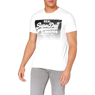 เสื้อยืดสีขาวผู้หญิง - SuperdryVlHalftoneลายนูนลายนูนผู้ชายฤดูร้อนOคอสบายๆเสื้อยืดพิมพ์แขนสั้นแขนสั