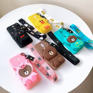 เคสมีสายสะพายมีกระเป๋า OPPO A15 A15s A5 2020 A9 2020 A37 A5sOPPO A15 A54 Reno4 Reno5 Reno6 REno6z