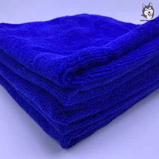 ผ้าเช็ดรถ ผ้าเช็ดเอนกประสงค์ ผ้าเช็ดแวกซ์ ผ้าไมโครไฟเบอร์สีน้ำเงิน 40*40 ซม. 300 GSM