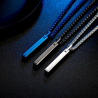 Women Men Tungsten steel Literary Simplicity hip hop Pendant Necklace qf127