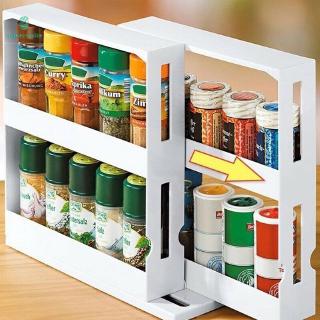 Multi-Function Storage Rack Seasoning Spice Jar Rack Rotating Kitchen Organizer Home SW♥