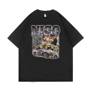 แขนสั้นcrew neckเสื้อยืด ขนาดใหญ่ พิมพ์ลาย Psycho Crucify Nigos | สีดํา | เสื้อยืด ขนาดใหญ่ | สไตล์วินเทจ | เสื้อท็อปสาม