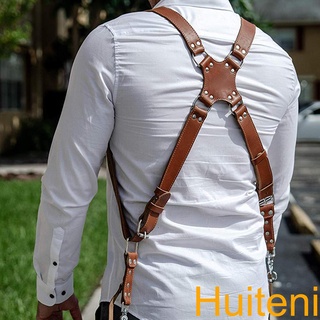 Camera Shoulder Strap Camera Adjustable Double Shoulder Leather Harness Photography Accessories【Huiteni】