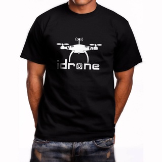 เสื้อยืด พิมพ์ลายกราฟฟิค Idrone Drone Pilot Flying Quadcopter สําหรับผู้ชาย