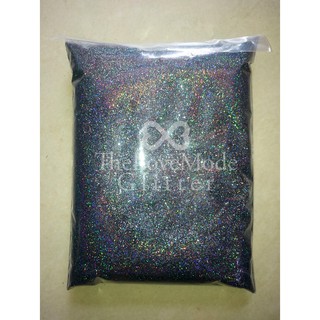 กากเพชรสีดำ (รุ้ง) Glitter เกรด A / 1 กก.