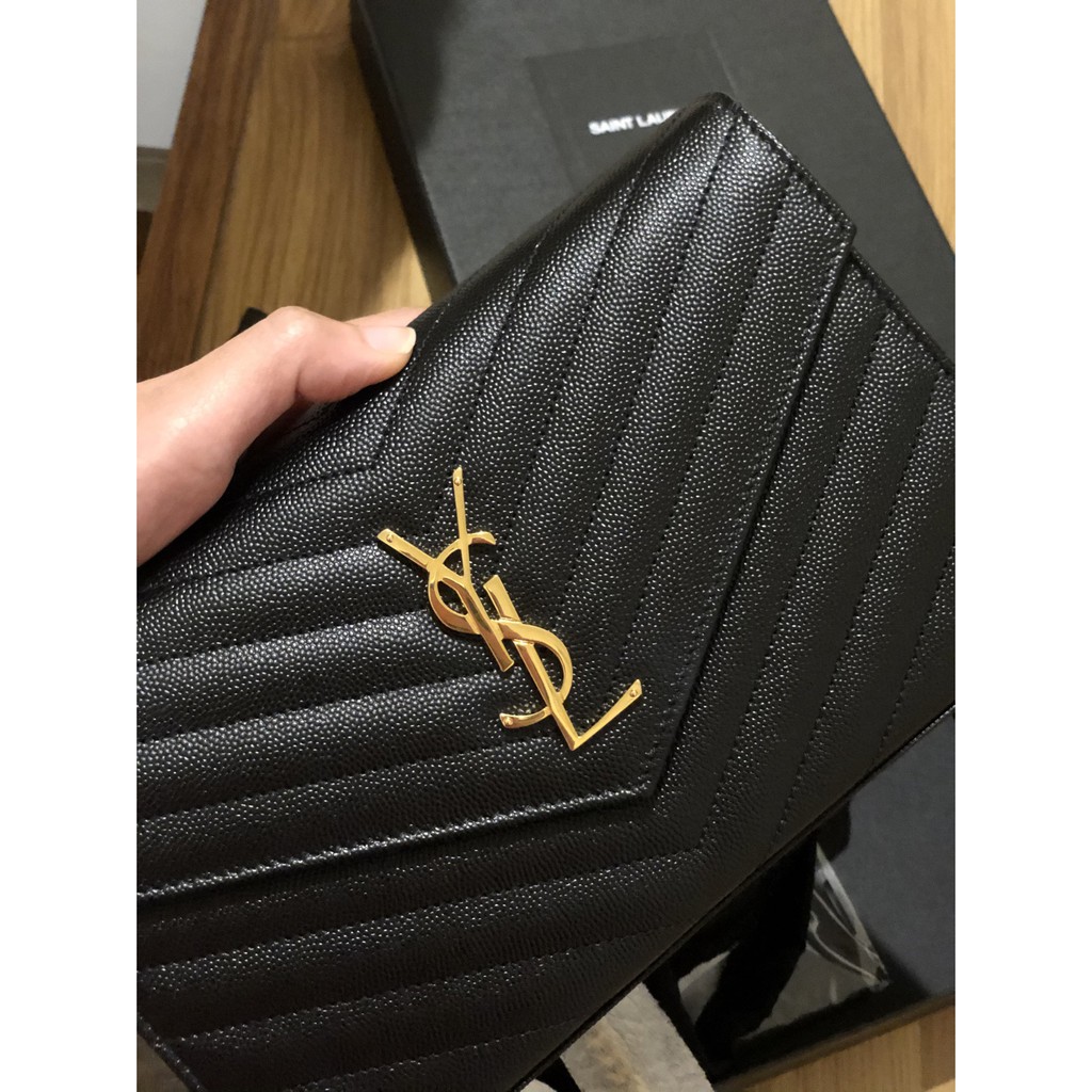 YSL Wallet On Chain 9 Year 2021 Large กระเป๋าสะพาย YSL 9”