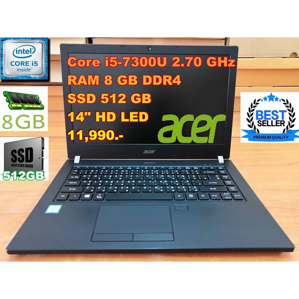Notebook โน๊ตบุ๊ค Acer i5/RAM 8GB/SSD 512GB/จอ 14/(สั่งเกมส์ได้)