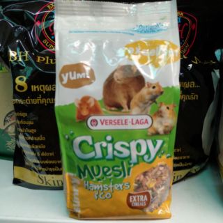 Crispy​ ​muesli​ Hamster​400g อาหารหนูแฮมส์เตอร์ทุกสายพันธุ์และสัตว์ฟันแทะ