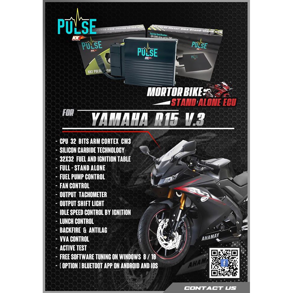 กล่อง ECU คุม VVA แบบ Plug and Play สำหรับรถมอเตอร์ไซค์ YAMAHA R15 V3 (2017+)