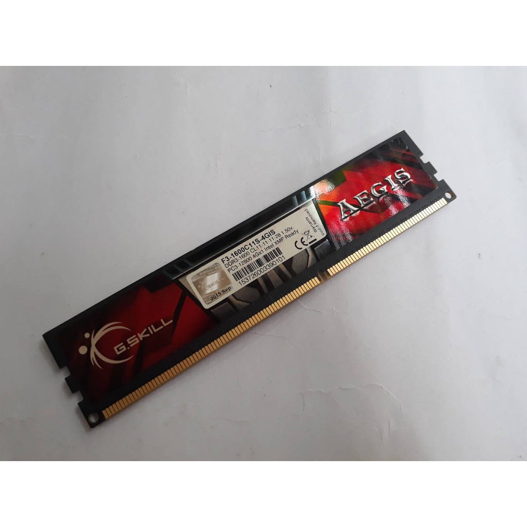 RAM G.SKILL AEGIS DDR3-Bus1600/4G สำหรับ PC (F3-1600C11S-4GIS) ชนิด 8 ชิป