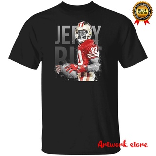 เสื้อยืด พิมพ์ลายฟุตบอล Nice Jerry Rice San Francisco 49Ers DiySize S-5XL