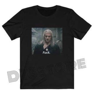 [S-5XL]เสื้อยืด พิมพ์ลาย Geralt Of Rivia Fuck Meme Henry Cavill The Witcher Series สําหรับผู้ชาย