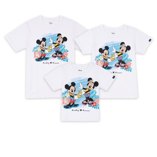 เสื้อยืดใหม่Disney Mickey Go Songkran family T-Shirt - เสื้อยืดครอบครัวมิกกี้โกลายสงกรานต์ สินค้าลิขสิทธ์แท้100% charact