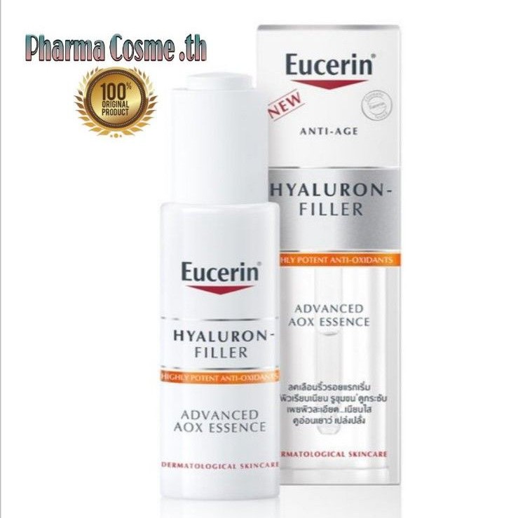Eucerin Hyaluron-Filler Advanced AOX Essence 30ml ยูเซอริน รูขุมขนดูกระชับ และริ้วรอยแรกเริ่มดูลดเลื