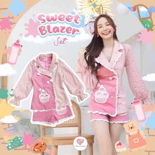 💎พร้อมส่ง💎Maria 💕 ชุดเซ็ทสีชมพู Sweet blazer