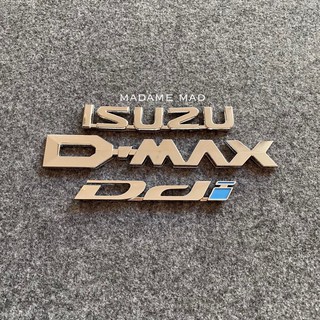 โลโก้ ISUZU D-MAX Ddi 2015-2019 สีโครเมียม (จำนวน 3 ชิ้น)