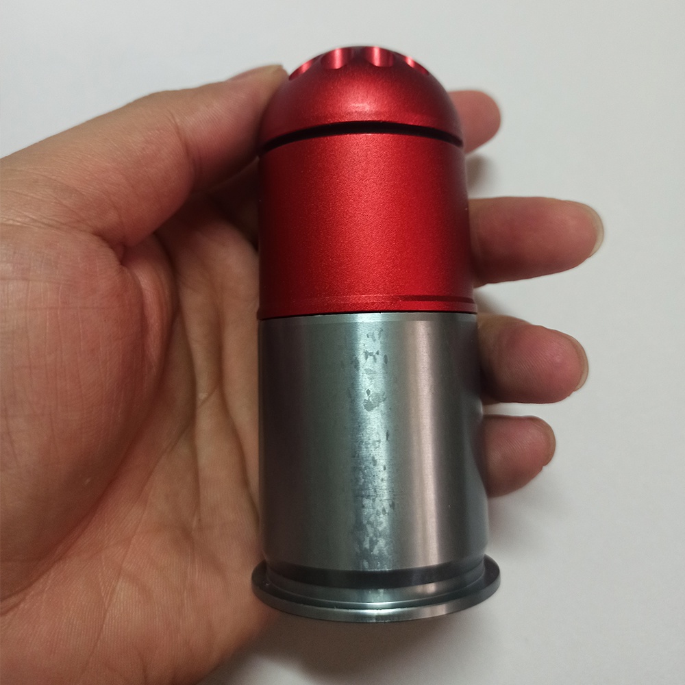 Full CNC อลูมิเนียมก ่ อสร ้ าง HEDP ของเล ่ น Grenade ตลับหมึก Shell เหมาะกับมาตรฐานส ่ วนใหญ ่ 40 มม. Launchers เข ้ ากันได ้ กับแก ๊ สสีเขียวแรงดันสูงรีเซ ็ ตง ่ าย