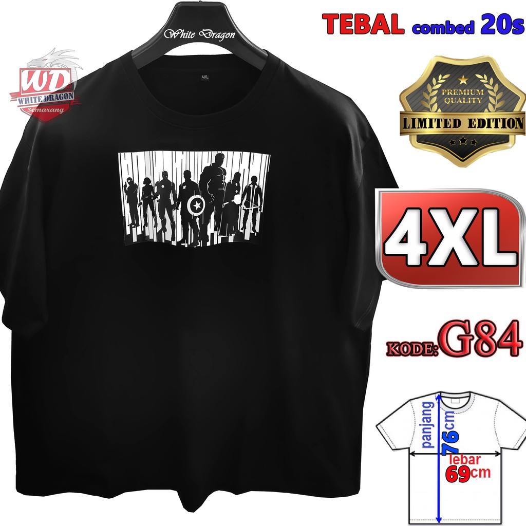 เสื้อยืดผู้ชาย BIG SIZE 4XL AVENGERS JUMBO รหัส G84