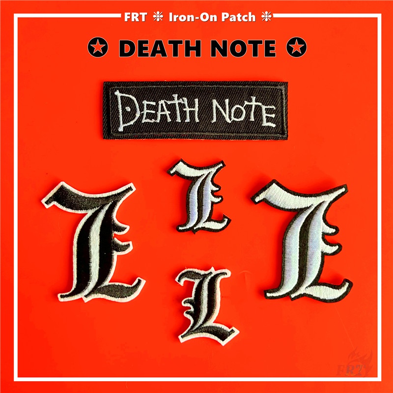 แผ่นแพทช์เหล็ก ลายการ์ตูนอนิเมะ Death Note แผ่นแพทช์รีดติดเสื้อ DIY 1 ชิ้น