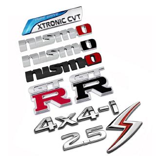 สติ๊กเกอร์ลายตัวอักษร nismo GT 2.5 4 x 4-I โลหะสำหรับรถยนต์ Nissan