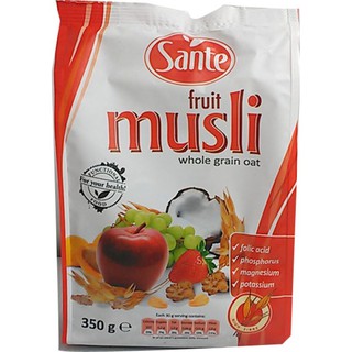 Sante Fruit Muesli 350g  ซองเต้ฟรุ๊ตมูสลี่ 350 กรัม