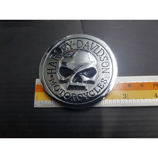 Logo หัวกระโหลก งานเหล็ก 7 cm เงิน