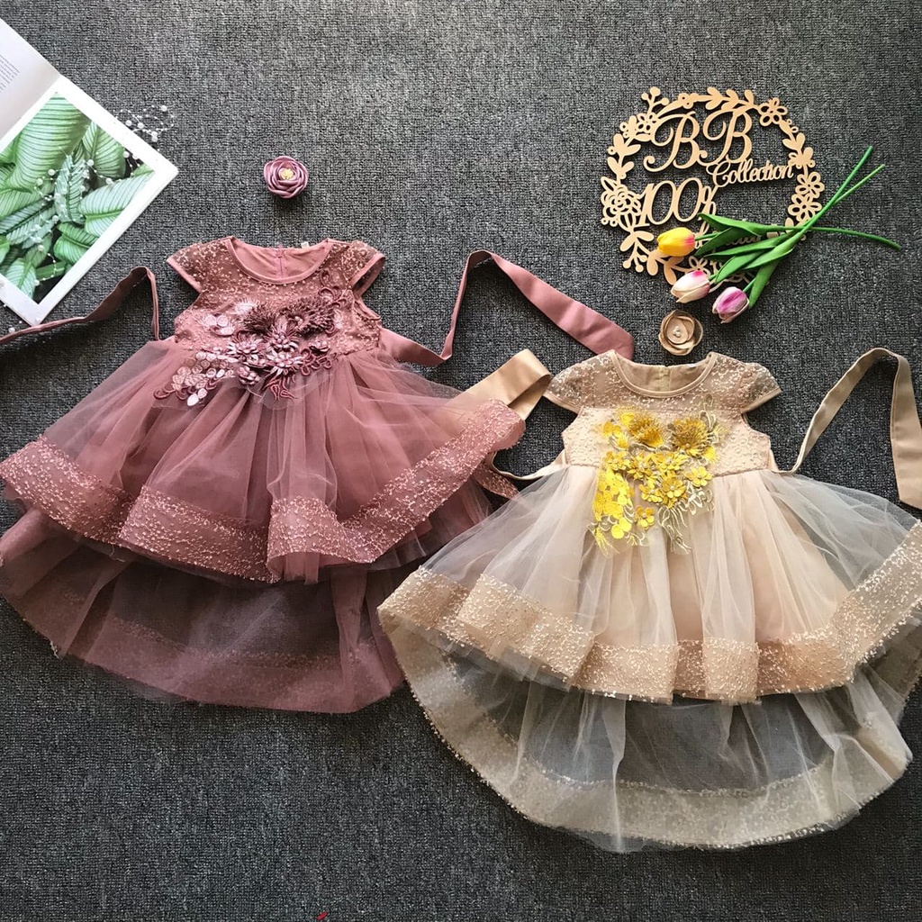 LITTLE BEAR KIDS GOWN 678-FB21*4 (W HEADBAND) 88025
