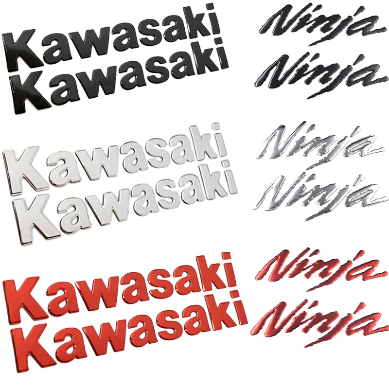 สติกเกอร์โลโก้สัญลักษณ์นินจา kawasaki 3 มิติ แบบนิ่ม สําหรับติดตกแต่งรถจักรยานยนต์ จํานวน 1 คู่