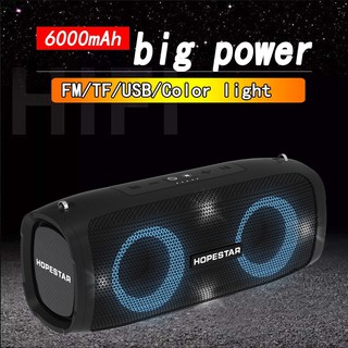 HOPESTAR A6 Party Big Power Soundbar ลำโพงบลูทูธกันน้ำกลางแจ้งลำโพงแบบพกพาสเตอริโอซับวูฟเฟอร์ Boombox วิทยุFM USB AUX