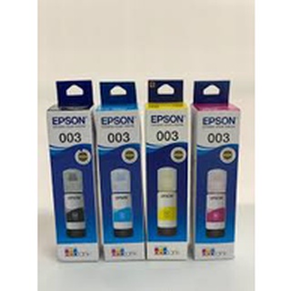 หมึกแท้ EPSON 003 ชุด4สีL3110/L3150/L5190/L ดำ น้ำเงิน แดง เ…