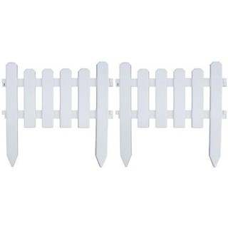 papamami Embroidered white plastic fence รั้วพลาสติก สีขาว ปักดิน