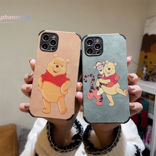 เคส OPPO A54 A15 A93 A94 A53 2020 A7 A3S A5 2020 A5S A12 A92 A31 A9 2020 Reno 4 Lite Reno 4 F Reno 5 Lite 5F Find X3Lite A15S F17 Cartoon Winnie The Pooh Sheepskin Material Anti-fall เคสโทรศัพท์มือถือ