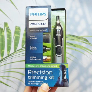 ฟิลิปส์ เครื่องตัดแต่งขนจมูก+ขนบนใบหน้า Norelco Nose Trimmer 5000 #NT5600/42 (Philips®)