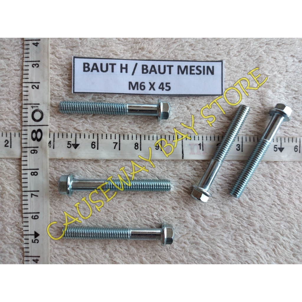 MESIN MOTORCYCLE ENGINE BOLT M6X45