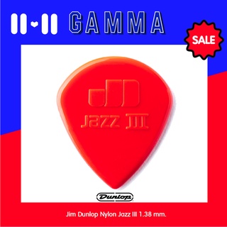 ปิ๊กกีต้าร์ Jim Dunlop - Jazz III 1.38 mm. (Black/Red)  **รุ่นยอดฮิต + สินค้าขายดีอันดับ 1**