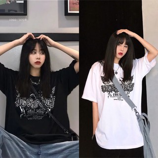 2263/2315#เสื้อแฟชั่นผญ2022 เสื้อยืสวยๆ เสื้อผ้าสาวอวบ  oversize เสื้อนักเรียนสีขาว เสื้อคู่กับแฟน เสื้อคู่ วินเทจ xxl