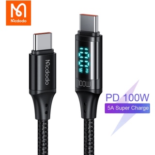 Mcdodo สายชาร์จType C Digital HD PD Type C to Type C max.100w พร้อมจอดิจิตอลแสดงค่าการชาร์จเป็นวัตต์