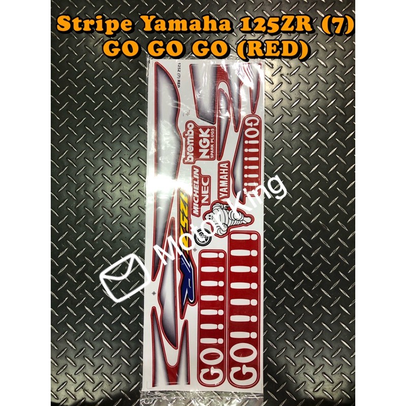 ชุดสติ๊กเกอร์ลายทาง Yamaha 125 125ZR (7) GO GO GO [RED]