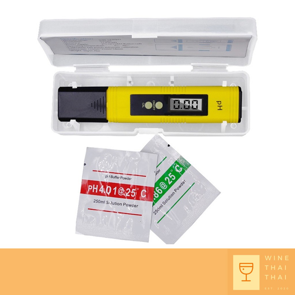 เครื่องวัดค่า pH (pH Meter) และ Buffer Powder ในการ Calibration