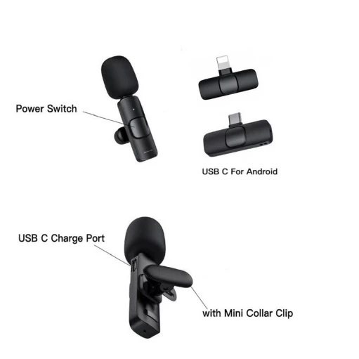 ❤เตรียมจัดส่ง❤ Wireless Microphone สมาร์ทโฟน ไมค์ไร้สายหนีบเสื้อ thumbnail 7