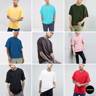 🔥 10.10. SALE 🔥 ® เสื้อ Oversize 9 สี (แบบผ่าข้าง) สีเขียวมะกอก สีน้ำเงินทะเล สีเลือดหมู สีเหลือง  สีชมพู  OB